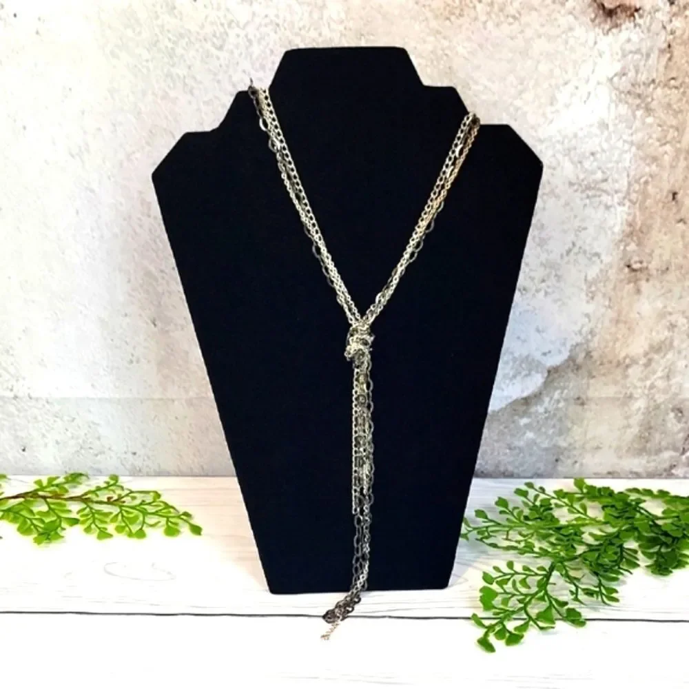 Unbranded Elegant Silver Love Knot Chain Necklace 24